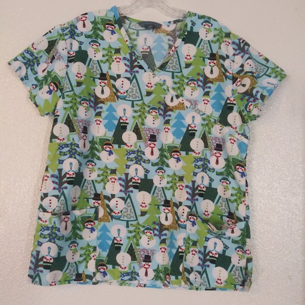 Serene Uniforms women's size M multicolored scrub top